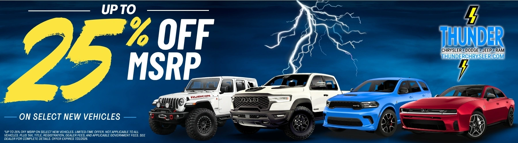 25% Off MSRP